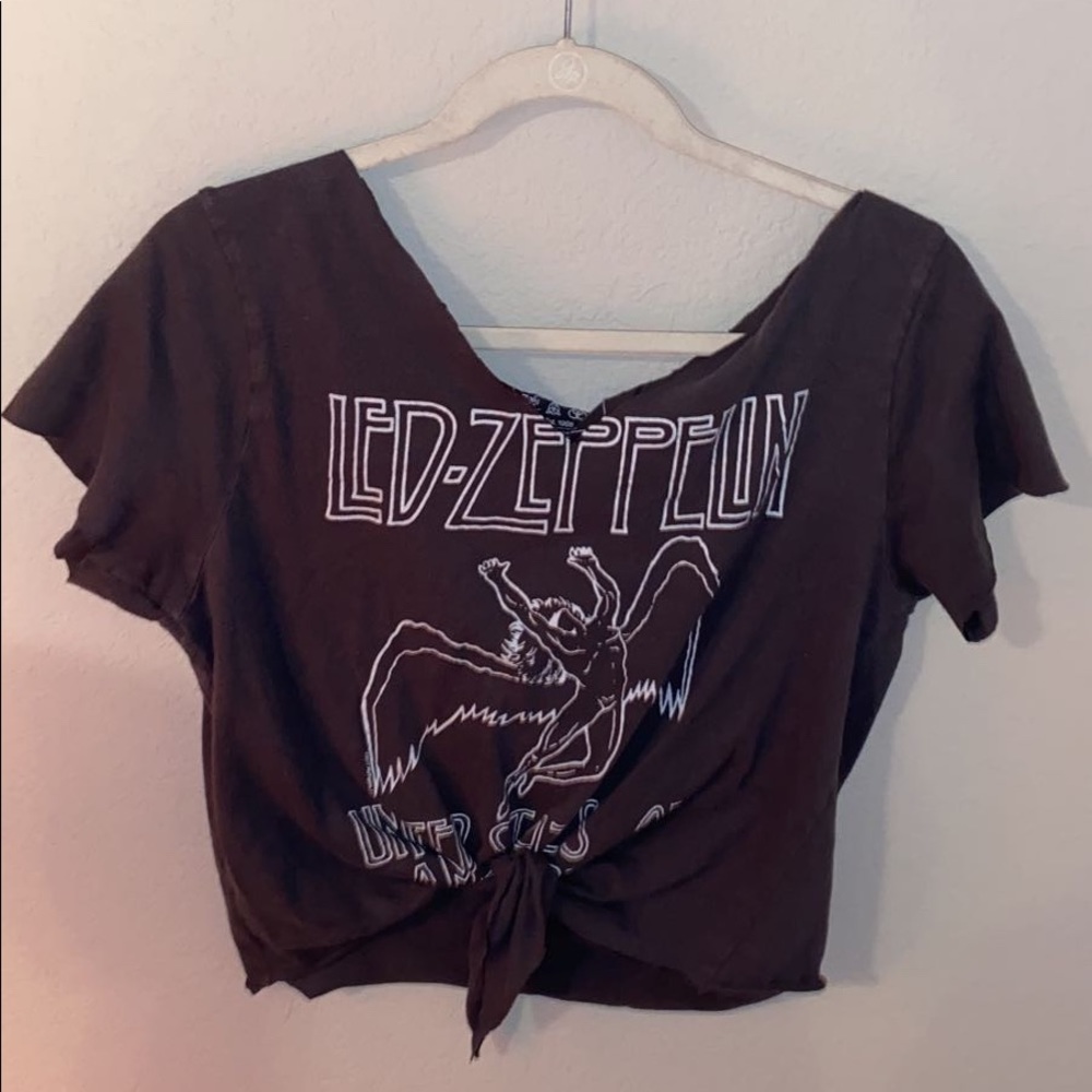 Brandy Melville Led Zeppelin Cropped T-shirt